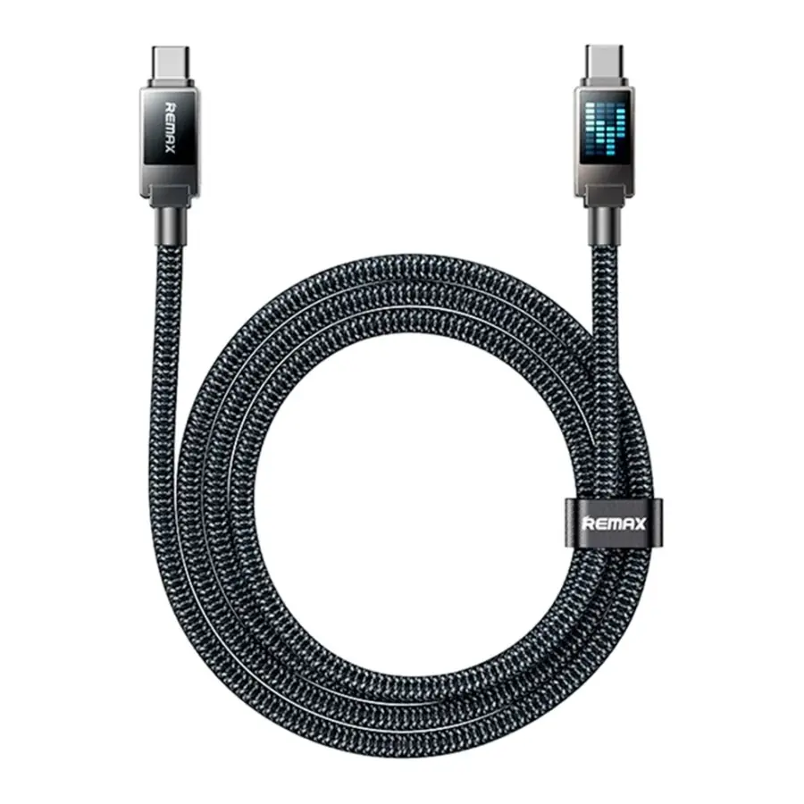 Remax Rhythm - Cable de Datos Trenzado de Carga Rápida con Luces en Movimiento, Aleación de Zinc, 1.2m