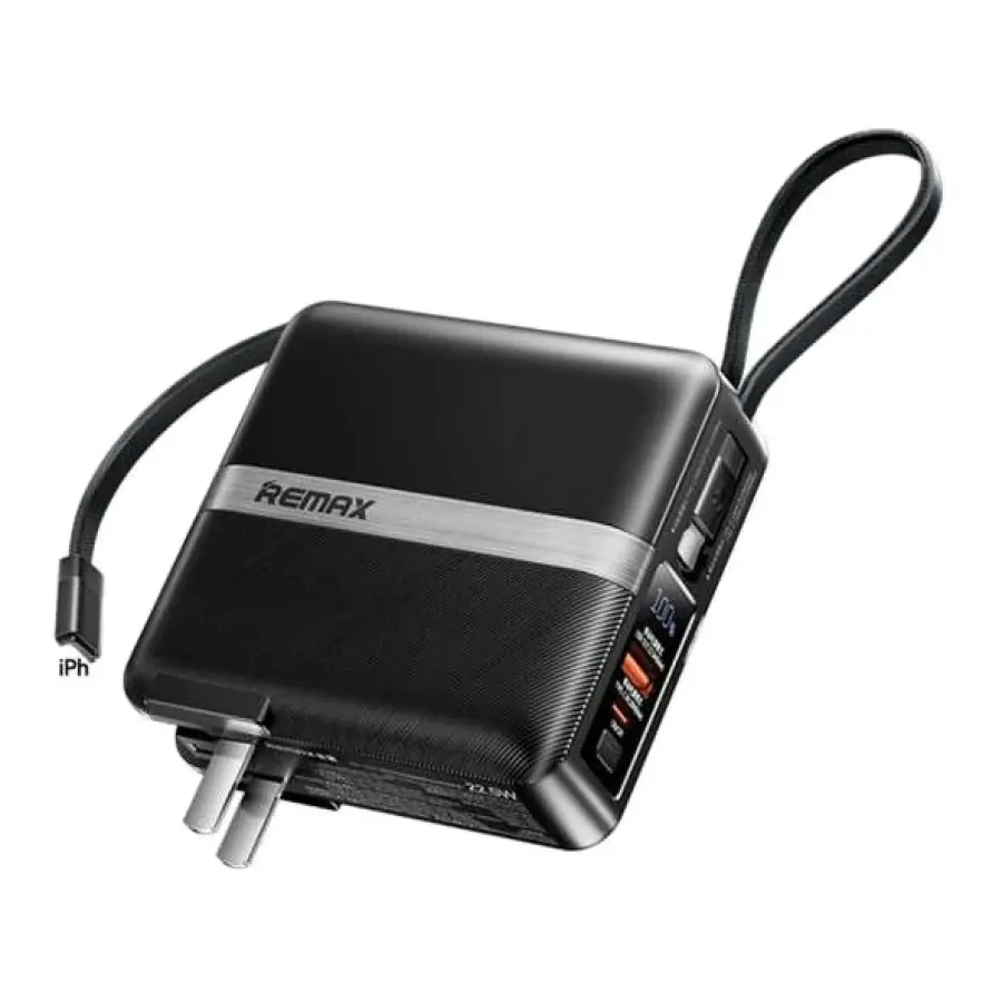 Remax Power Bank 20W + 22.5W con Enchufe de Pared y Cable Dual de Carga Rápida (Adaptador), 15000mAh