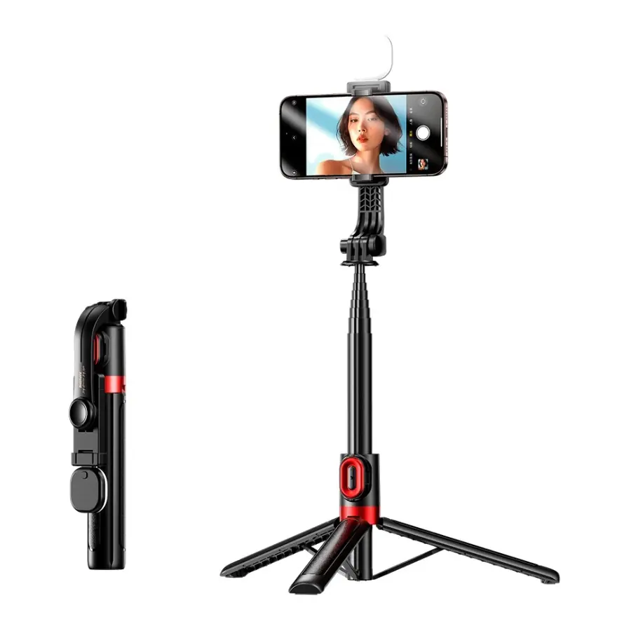 Selfie-Stick con Luz para Transmisiones en Vivo de 1.3 Metros
