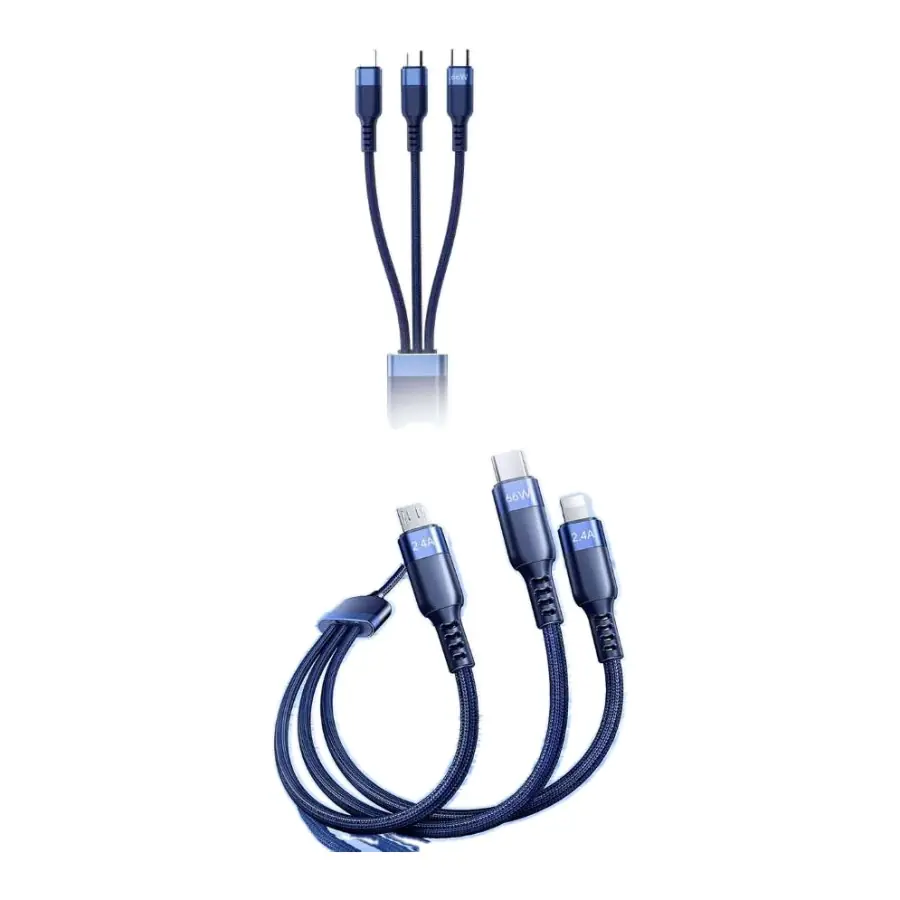 Remax Kings Series Cable de Datos de Carga Rápida Totalmente Compatible 6A 3 en 1