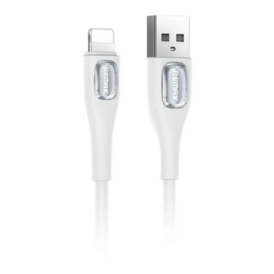 Remax Crystal Series 2.1A Cable de Datos de Silicona Líquida de Carga Rápida 1m (A-L)