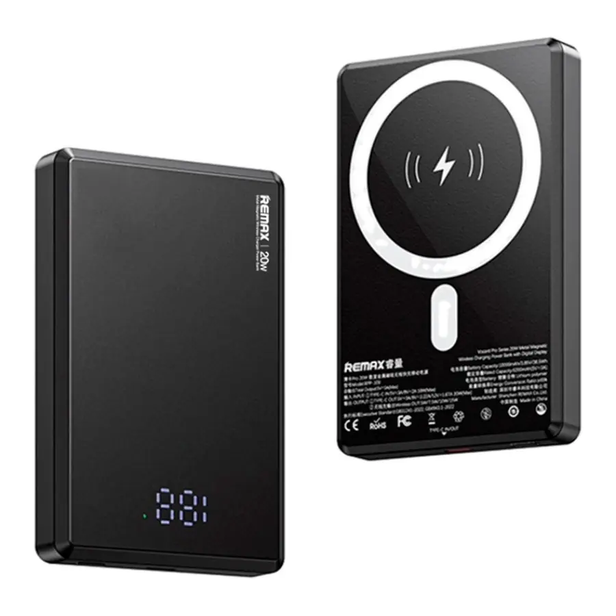 Vocard Pro Series Power Bank Magnético con Pantalla Digital 10000mAh 20W
