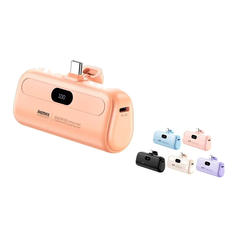 Capsule Series Power Bank de Emergencia con Carga Directa Tipo-C 2A, 5000mAh