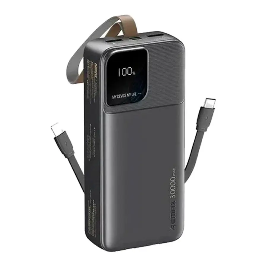 Rellaen Series Power Bank 30000mAh 2.4A con Cable Integrado