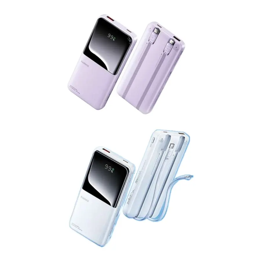Remax Cynlle Series PD 20W+QC 22.5W Power Bank con 2 Cables de Carga Rápida 10000mAh