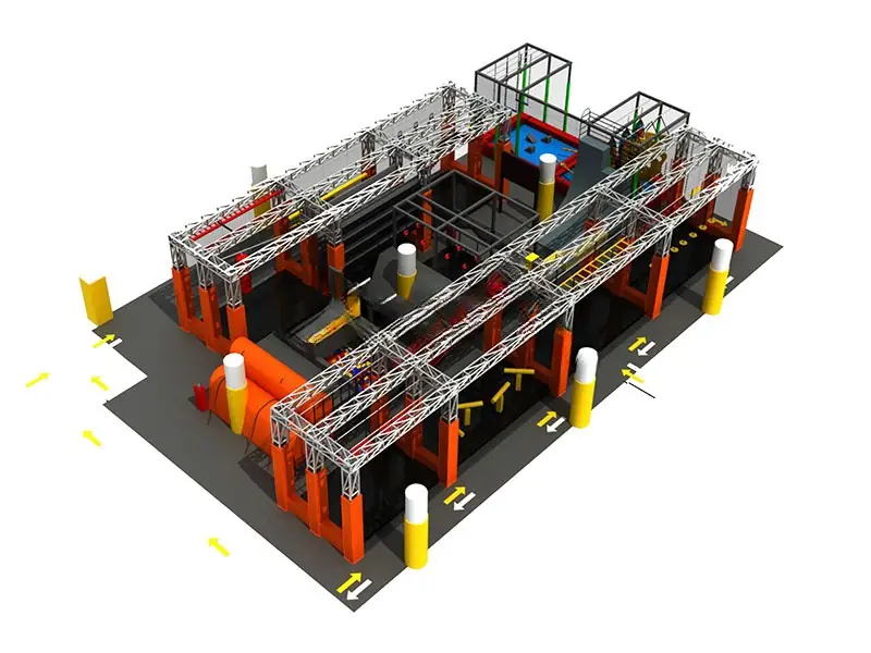 Circuito ninja · 24 × 16 m