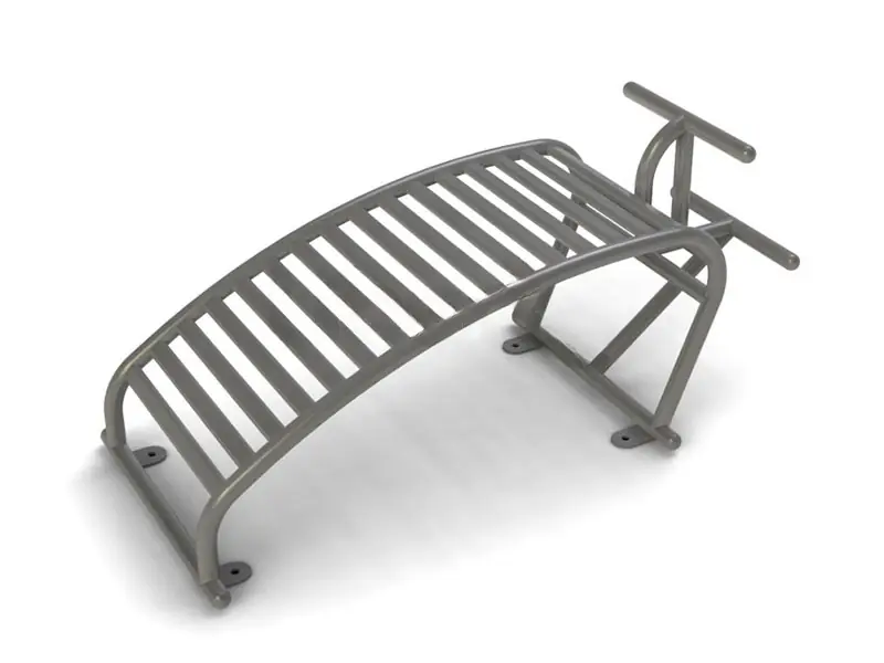 Banco de abdominales · Serie 114 · 140.3 × 63.8 × 60.4 cm