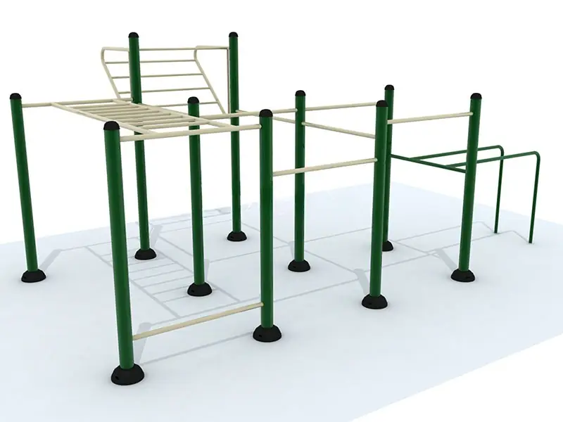 Estación de street workout · 6.1 × 3.93 × 3.2 m