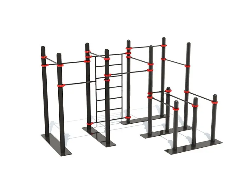 Estación de street workout · 4.3 × 3.6 × 2.52 m