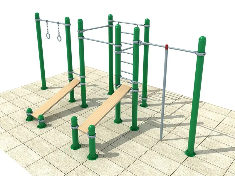 Estación de street workout · 5.28 × 2.9 × 2.66 m