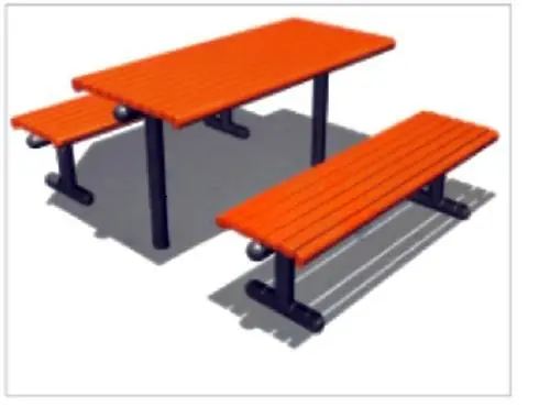 Banca para parque · 180 × 120 × 78 cm · Modelo 0020