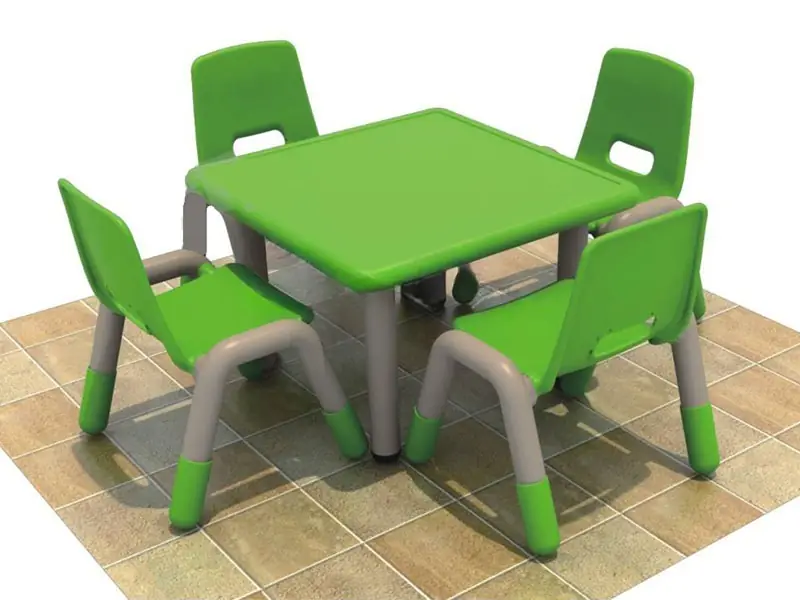 Juego de mesa y sillas infantil · 60 × 60 × 50 cm