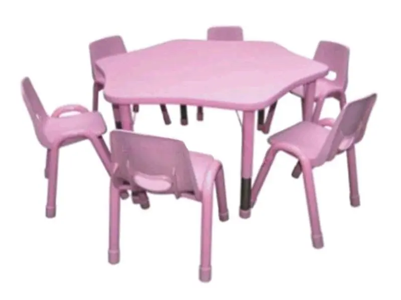 Juego de mesa y sillas infantil · 120 × 120 × 35 cm