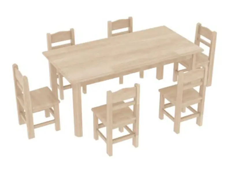 Juego de mesa y sillas infantil · 120 × 60 × 50 cm
