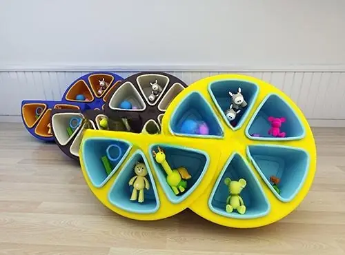 Mueble organizador de juguetes · 110 × 70 × 82 cm