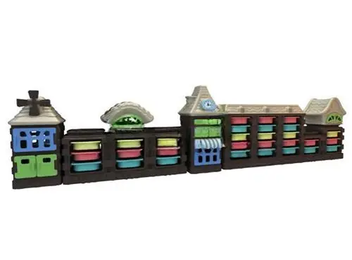 Mueble organizador de juguetes de plástico · 44.5 × 5.7 × 9.6 cm