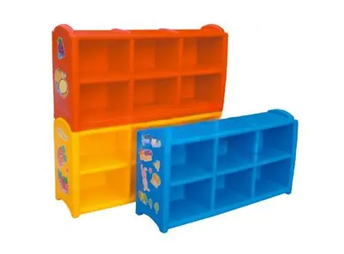 Mueble organizador de juguetes de plástico · 101 × 30 × 55 cm · Modelo 0092