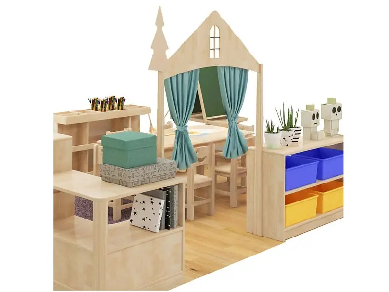 Juego de mesa y sillas infantil de madera · Modelo 0104