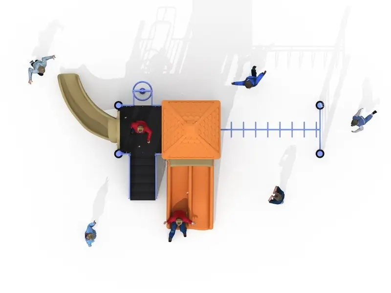 Playground exterior · 6.4 × 3.8 × 3.8 m