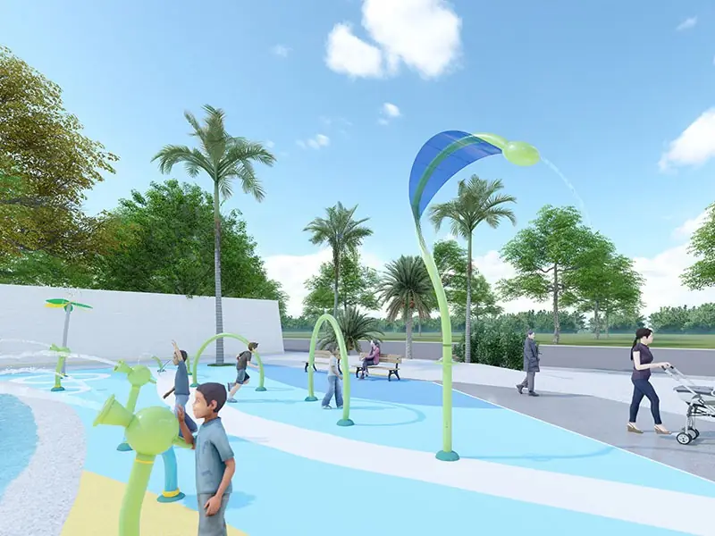Parque acuático infantil · 1.5 × 1.5 × 2.6 m