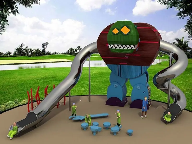 Playground paisajístico · 13.53 × 12.55 × 8 m
