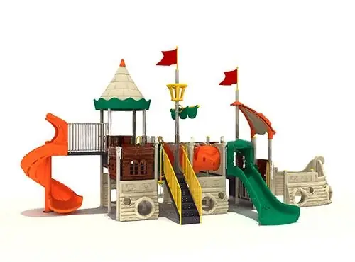 Playground exterior Serie Barco pirata · 11.12 × 8 × 5.3 m
