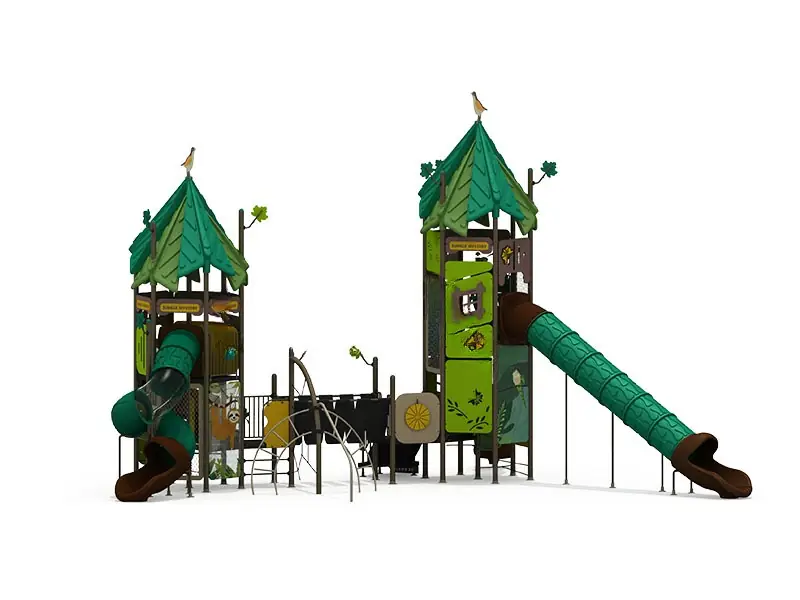 Playground exterior Serie Bosque · 13.4 × 9.8 × 8.9 m