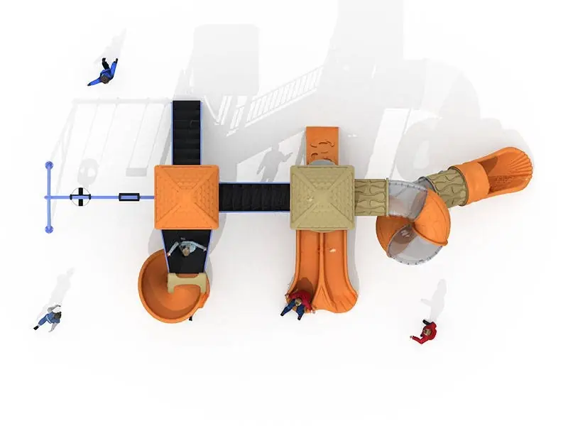 Playground exterior Serie Clásica · 10.55 × 7.15 × 4.45 m · Modelo 0122