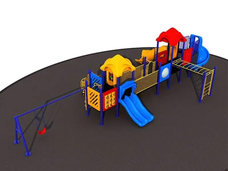 Playground exterior Serie Clásica · 6.62 × 14.38 × 3.85 m · Modelo 0160