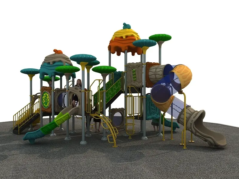 Playground exterior Serie Cuentos de hadas · 11.26 × 9.26 × 5.63 m · Modelo 0210