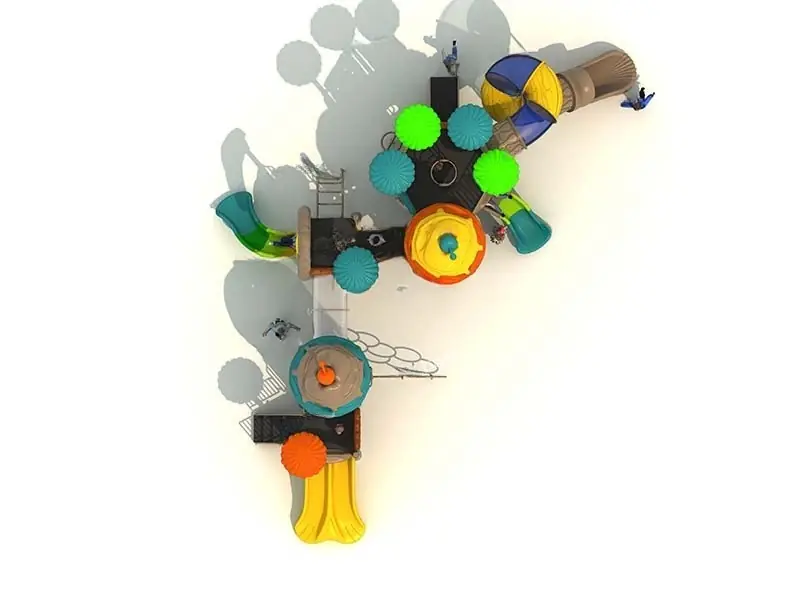 Playground exterior Serie Cuentos de hadas · 9.91 × 11.62 × 5.9 m · Modelo 0218