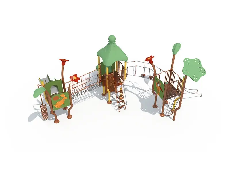 Playground exterior Serie Duendes · 6.7 × 10.8 × 4.7 m