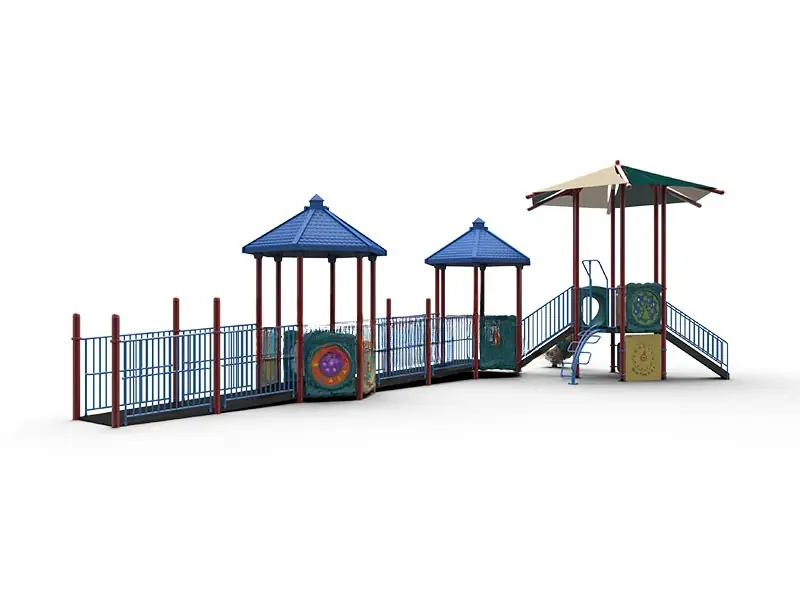 Playground inclusivo · 7 × 14.4 × 5.4 m