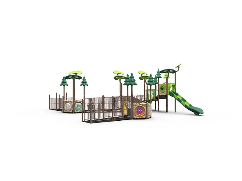 Playground inclusivo · 11.7 × 14.2 × 4.9 m · Modelo 0290