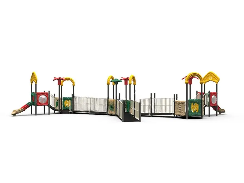 Playground inclusivo · 8.8 × 9.6 × 4.5 m