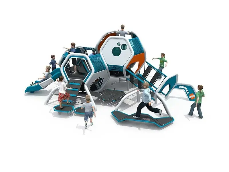 Playground exterior Serie Planetas · 7.7 × 7.6 × 2.8 m