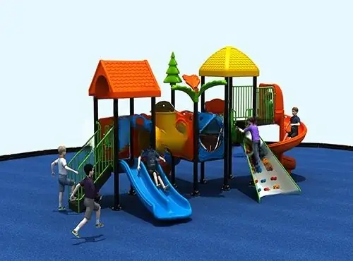 Playground exterior Serie Sabiduría · 5 × 8.3 × 3.8 m · Modelo 0413