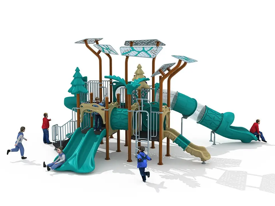 Playground exterior Serie Sabiduría · 7.05 × 9 × 4.6 m