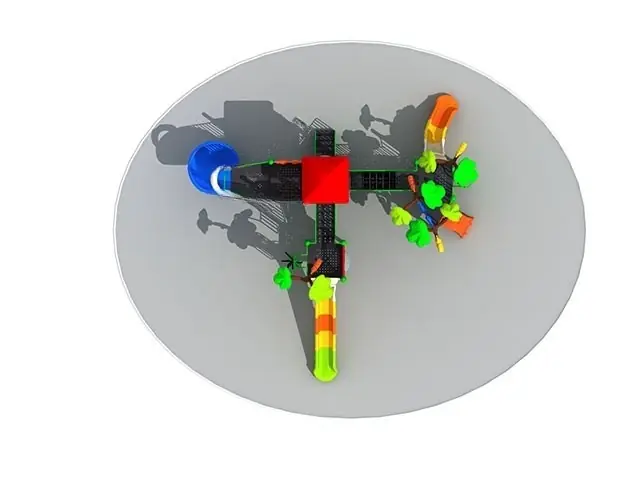Playground exterior Serie Árboles · 9.28 × 7.21 × 3.95 m · Modelo 0521