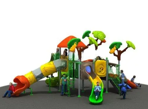 Playground exterior Serie Árboles · 9.74 × 7.4 × 4.42 m · Modelo 0546