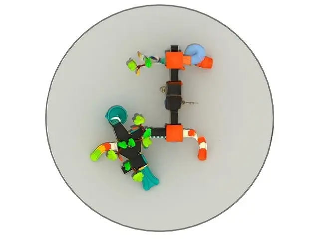 Playground exterior Serie Árboles · 11.04 × 13.31 × 5.04 m · Modelo 0558