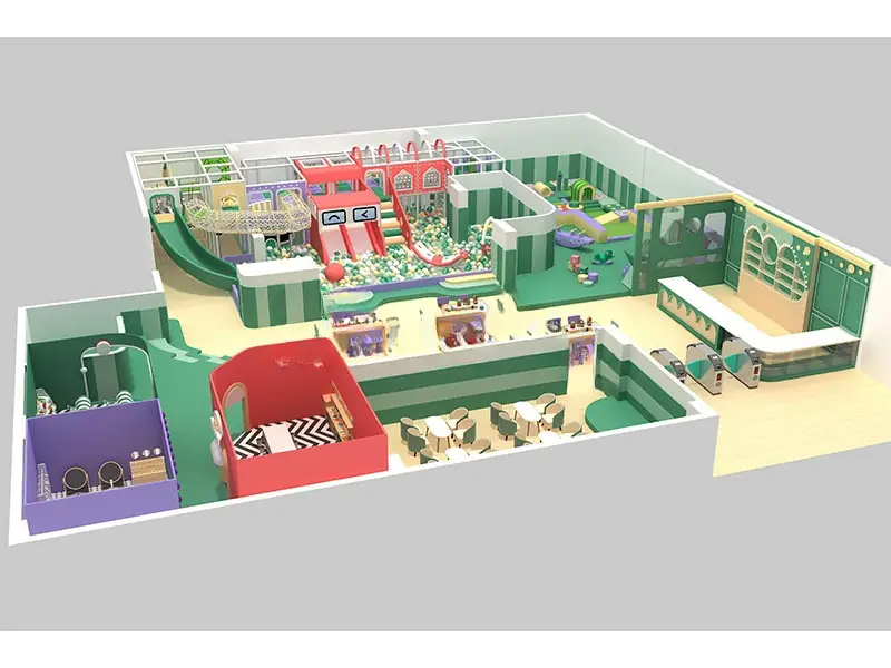 Playground interior · 24 × 24 m · Modelo 0006