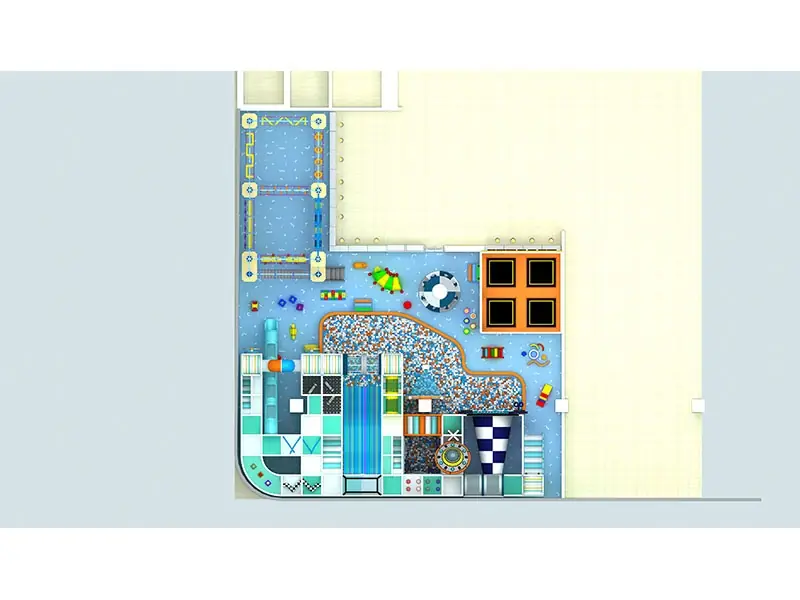 Playground interior · 16 × 21 m