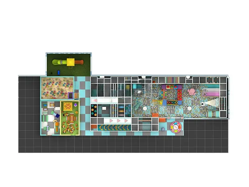 Playground interior · 35 × 15 m · Modelo 0021