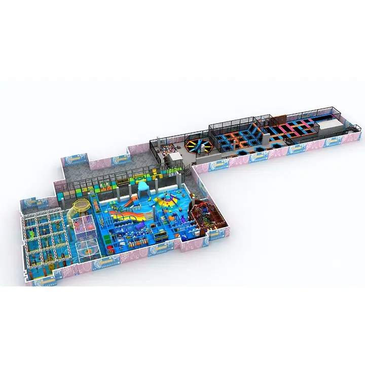 Playground interior con trampolín · Modelo 0022