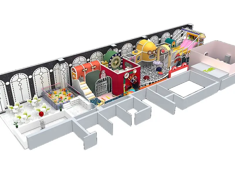 Playground interior · 25 × 8.5 m