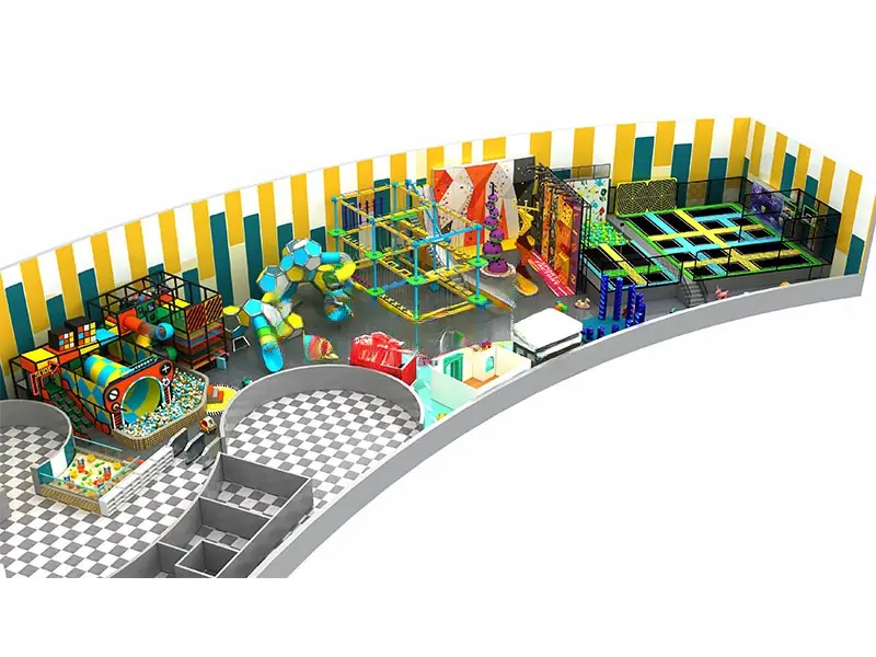 Playground interior · 60 × 15 × 7.5 m