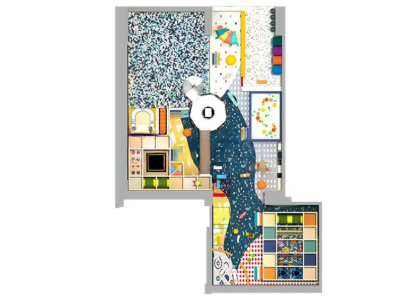 Playground interior · 26 × 21 m