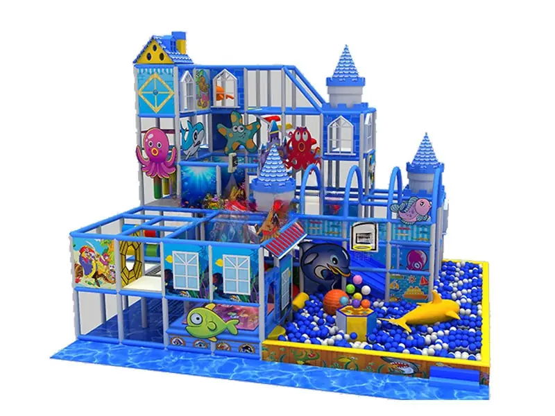 Playground interior tema océano · 9 × 9 m