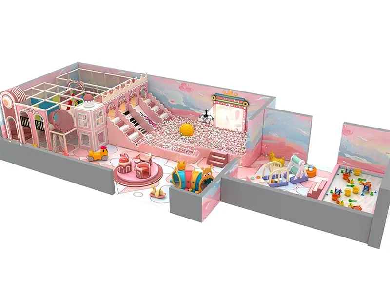 Playground interior con piscina de pelotas · 24 × 10 m · Modelo 0073